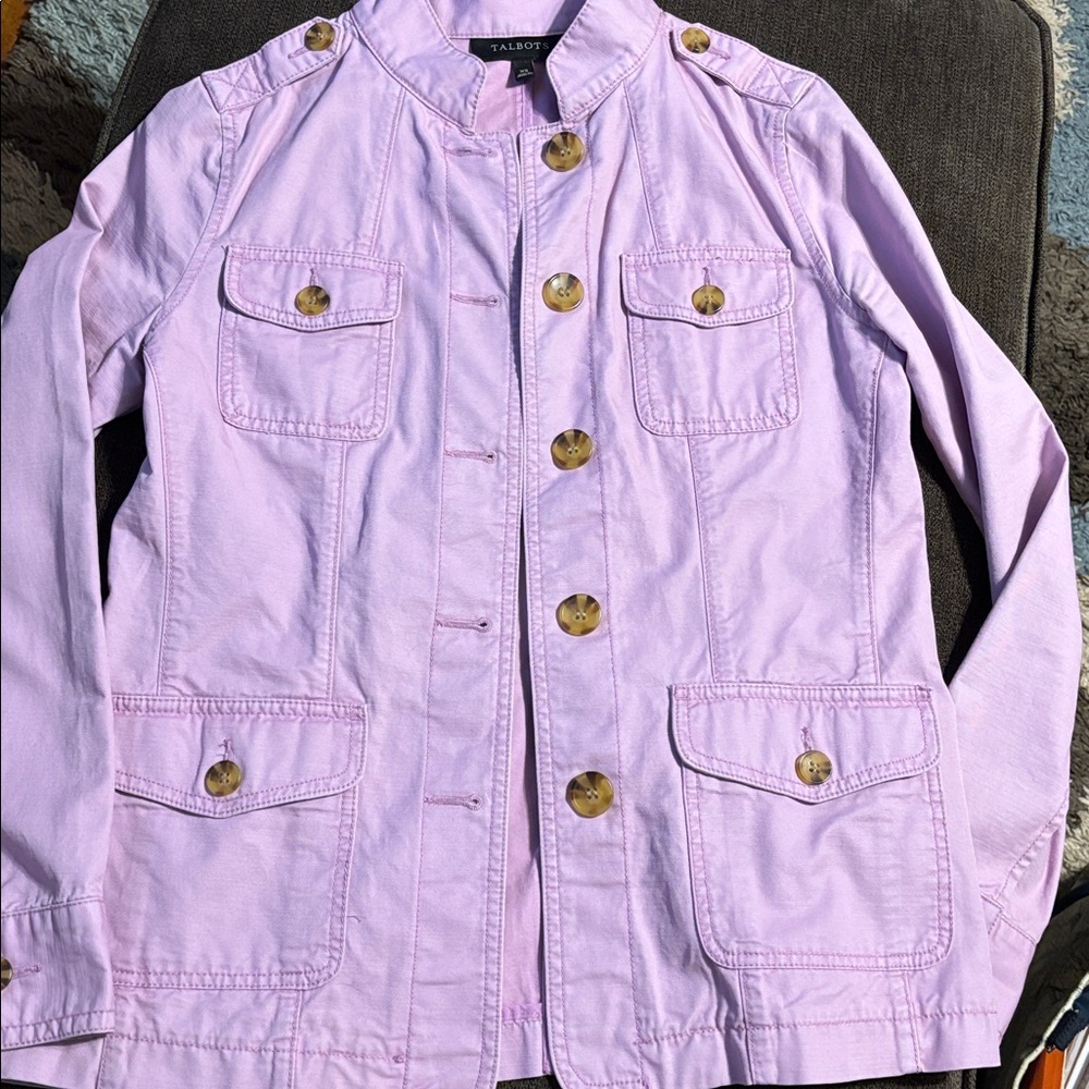 Talbots Light Purple Button-Up Jacket - image 1